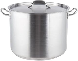 Royal Industries Classic Stock Pot with Cover, 40 qt, 15.7" x 11.8" HT, Stainless Steel, Commercial Grade - NSF Certified