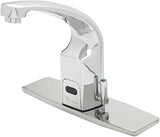 T&S Brass EC-3132-8DP ChekPoint Above Deck Electronic Faucet, 8" Forged Deck Plate, Cast Spout with 2.2 GPM, VR Aerator