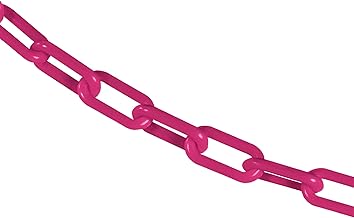 Mr. Chain Plastic Barrier Chain, Pink, 100 ft Length (30025-100)