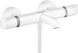 hansgrohe Ecostat Thermostatic Bath Mixer Comfort for Exposed Installation, matt White, 13114700