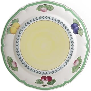 Villeroy & Boch French Garden Fleurence Dinner Plate, Premium Porcelain, Made in Germany, Dishwasher and Microwave Safe, 10.25 in | White porcelain dinner plate with a fruit motif, made in Germany, dishwasher and microwave safe, suits festive dining