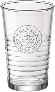 Bormioli Rocco Officina1825 Water Glasses (Set of 6), 11 oz, Clear
