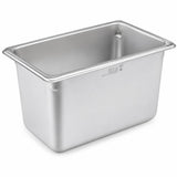 1/4 Size Steam Table Pan by Glownary – 4.5 quarts, Stainless Steel, Silver