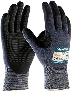 Protective Industrial Products X-Large Blue And Black MaxiCut Ultra Engineered Yarn Cut Resistant Gloves With Knit Wrist, Micro-Foam Nitrile Coating, Micro Dot Palm And Reinforced Thumb Crotch
