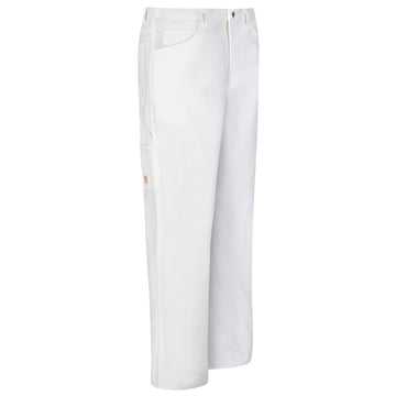 Men's Dungaree Painter Pants by Red Kap – 34W x 30L, Cotton, White, Model PC80WH 34 30