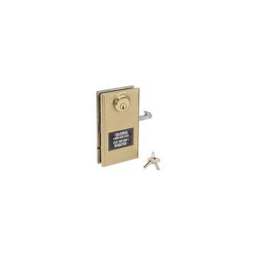 Replacement Mortise Door Lock with 2 Keys for Sliding Doors by Global Industrial – 3"L x 6"W x 0.5"H, Metal, Model 603CP138