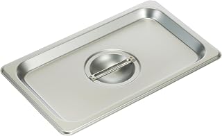 Winco 1/4 Size Solid Cover | Dishwasher safe, Recessed handle, NSF certified, Foodservice, Great for Steam Tables, Buffets and Food Preparation