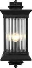 Elegant Lighting Collins 9.5" Outdoor Wall Sconce in Black