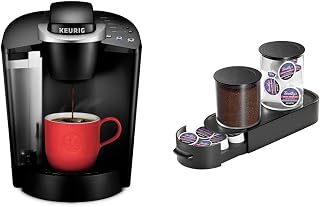 Keurig K-Classic Coffee Maker K-Cup Pod, Single Serve, Programmable, 6 to 10 oz. Brew Sizes, Black & K-Cup Pod & Ground Coffee Storage Unit, Coffee Storage, Holds up to 12 ounces