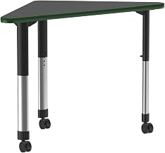 Correll Collaborative Desk with Black Granite Finish AD3041-WING-07-09-39-CK