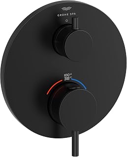 GROHE 243612430 - Dual Function 2-Handle Thermostatic Valve Trim - Matte Black