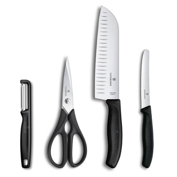 Swiss Classic Kitchen Set by Victorinox – 6.7", Stainless Steel, Black, Model 6.7133.41G