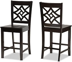 Nicolette Modern and Contemporary Transitional Dark Brown Finished Wood 2-PIECE Counter