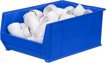 Akro-Mils 30290 Super-Size AkroBins Plastic Storage Bins, Space-Saving Stackable Bins for Garage, Classroom, Warehouse Organization, 30" L x 18" W x 12" H, Blue, 1-Pack