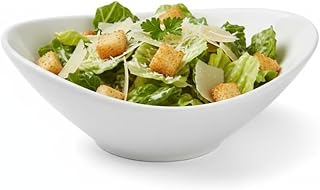 Tuxton China GLP-401 Mini Capistrano Bowl, 8 oz., 6-3/8" x 5" x 2-1/8" H, Oval, Microwave and Dishwasher Safe, Oven Proof, Fully Vitrified, TuxTrendz, Linx, Porcelain White, Pack of 12