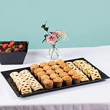 Cal-Mil 3459-2113-65M Rectangle Faux Slate Platter, 1" Height, 21" Width, 13" Length (Pack of 3)