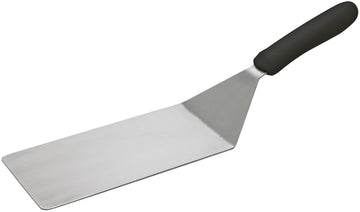 8" x 4" Black Griddle Spatula Turner for Burgers by Winco – 8" x 4", Stainless Steel, Black, Model TKP-42