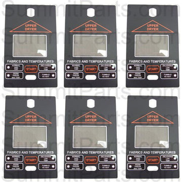 6PK - UPPER CONTROL PANEL OVERLAY LH FOR DRYER by Speed Queen – Model 431232