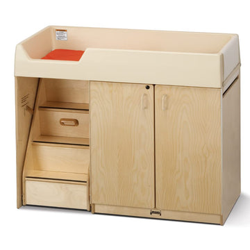 Diaper Changer with Stairs by Jonti-Craft – Wood, Light Wood, Model 5145JC