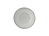 Charleston Blue Porcelain White Banded Scalloped 5-1/2-Inch Espresso Saucer by Tuxton – 5-1/2-Inch, Ceramic, Blue,Porcelain White