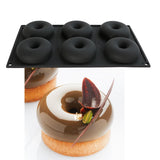 Donuts Silicone Baking Mold Freezing Mould with 6 Doughnut Cavities 3.0 Inch Diameter x 1.0 Inch High by Martellato – 3.0" Dia. x 1.0" H, 89 milliliters, Silicone, Model 30SIL503