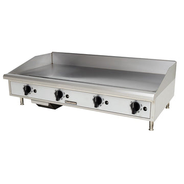 48" Manual Control Gas Griddle by Toastmaster – Alloy Steel, Silver, Model TMGM48