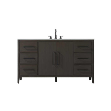 Millie Bathroom Vanity Mocha Brown by Elegant Lighting – Engineered Wood, Mocha Brown, Model VF29360MMB