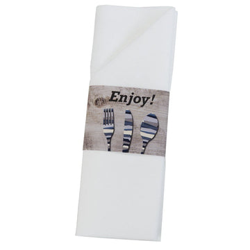 Dinex Woodgrain Napkin Cutlery Caddy - 16" Square by DINEX INTERNATIONAL – 16", plastic, White, Pack of 300, Model DXCTCADNS1041
