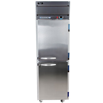 Beverage-Air HFS1-1HS 26" Horizon Series One Section Solid Half Door Reach-In Freezer 24 cu.ft. Capacity Stainless Steel Front Gray Painted Sides and Stainless Steel by Beverage