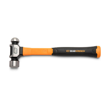 24 oz. Ball Pein Hammer with Fiberglass Handle by GEARWRENCH – Silver/Black, Model GWHFGBP24