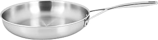 Demeyere Essential 5-ply, 18/10 Stainless Steel, Stay Cool Handle, Oven Safe, Compatible with all Cooktops, Perfect Pour Edge, 11" Fry Pan