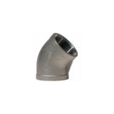 1/2" 304 Stainless Steel 45 Degree Elbow by Kingdom – 1.74"L x 1.2"W x 1.74"H, Stainless Steel, Model K402-08