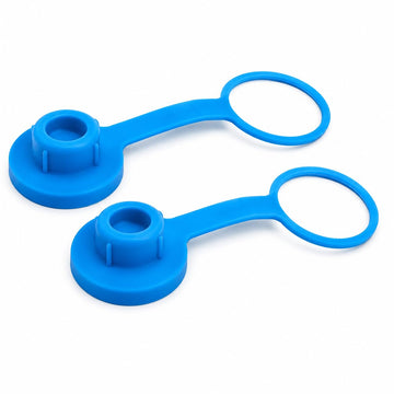 Plastic Tethered Caps for Polar Cooling Paddles by Glownary – Plastic, Blue, Model 247padl2pkld