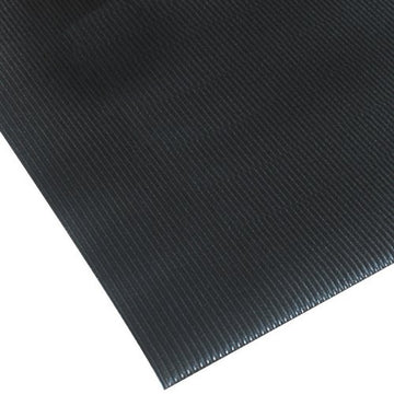 413 Blade Runner™ w/Dyna-Shield® Ribbed Anti-Fatigue Mat by Notrax – 3'W x 6'L x 1/2" Thick, PVC Sponge, Black, Model 413S0036BL