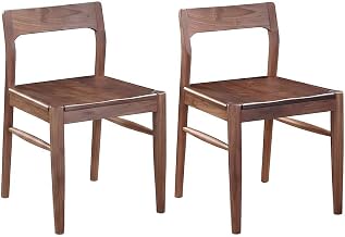 Starlight Canyon Home Solid Walnut Dining Chair Mid-Century Modern Open-Back Frame, Wood Accent Chair for Kitchen Table and Dining Room