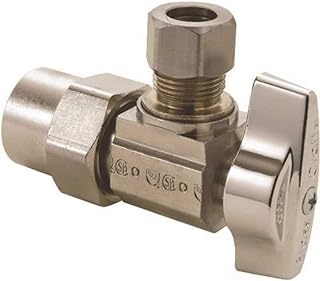 BrassCraft KTPR19X C Angle Stop 1/2''Nom CPVC Inlet X 3/8''Od Comp Outlet, 0.2" x 1.1" x 0.3"