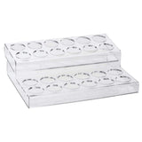 E-Liquid Display Stand for 24 Bottles 2 Tiers by Retail Resource – Plastic, Model EV24