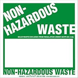 Labelmaster GBWMVS Non-Hazardous Waste Label, Blank 1/2 Open Box, Stock PVCF (Pack of 100)