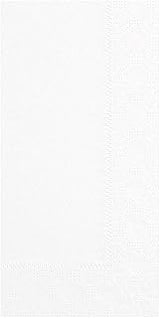 Hoffmaster 180500 Premium Dinner Napkin, Regal Embossed, 2-Ply, 1/8 Fold, 17" Length x 15" Width, White (Case of 1000)