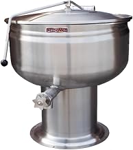 Crown DP-40F Direct Steam Stationary Kettle with 40 Gallon Capacity, Full Jacket & Pedestal Base
