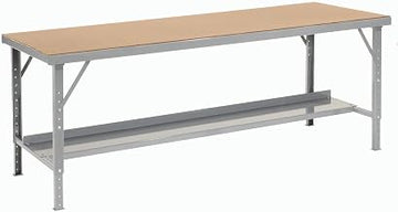Global Industrial Heavy-Duty Extra Long Assembly Workbench Hardboard Top, 96" W x 48" D, Gray