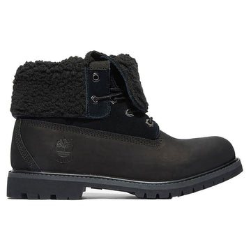 Women's Authentic Mid Warm Lined Waterproof Boot by Timberland – 6.5, Leather, Black