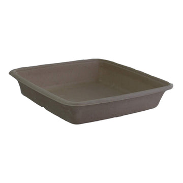 Pulp 48 oz Square Container by Sabert – 48 oz., 48.0 ounces, Plastic, Natural, Pack of 300