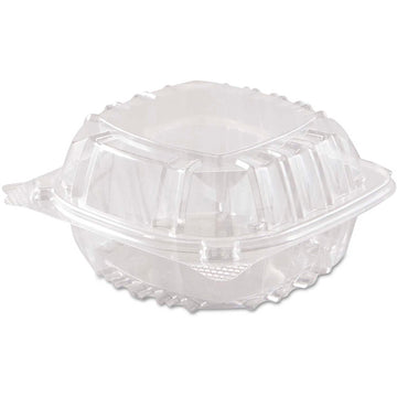 Clearseal Plastic Sandwich Hinged Container 125/Pack in Clear by DART – 21.5 liters, Plastic, Clear, Model DCCC57PST1