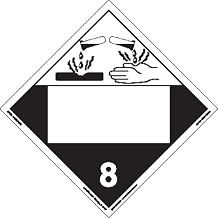 Labelmaster ZRV4B Corrosive Hazmat Placard, Blank, Rigid Vinyl (Pack of 25)