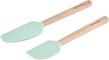 KitchenAid Beechwood Spatula Set, 2-Piece, Spearmint