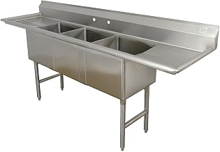 Advance Tabco FC-3-1515-15RL 15" x 15" 3 Compartment Sink