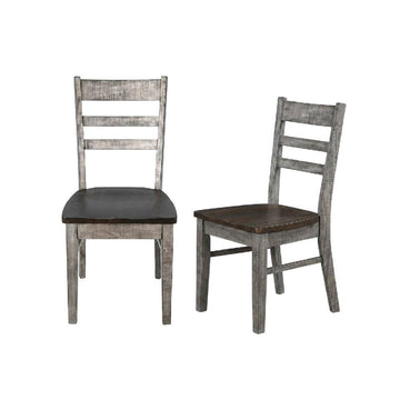 Brown Ladderback Dining Chairs Set of by Starlight Canyon Home – Solid Wood, Mahogany, Brown, Pack of 2