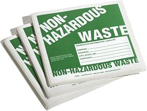 Labelmaster GWM7 Non-Hazardous Waste Label, W/Generator INFO, 6 x 6 inch (Pack of 100)