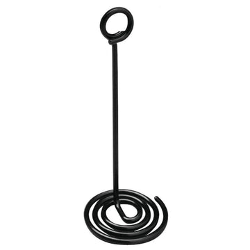 Countertop Sign Holder Black Metal Spiral Base - 5" H by HUBERT – Alloy Steel, Black, Model DS-41113